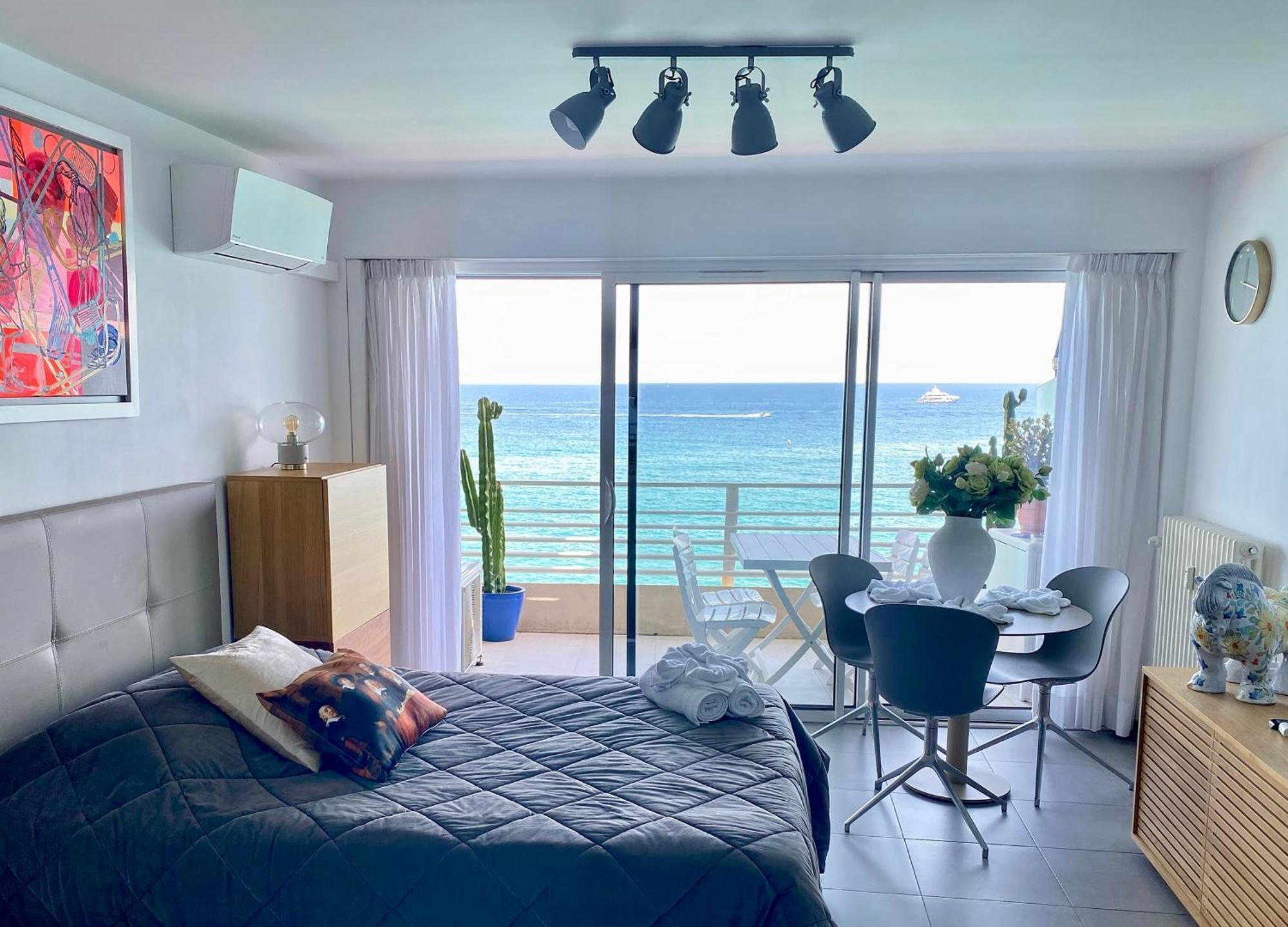 Sea View Studio, Huge Terrace On The 4Th Floor Lejlighed Menton Eksteriør billede